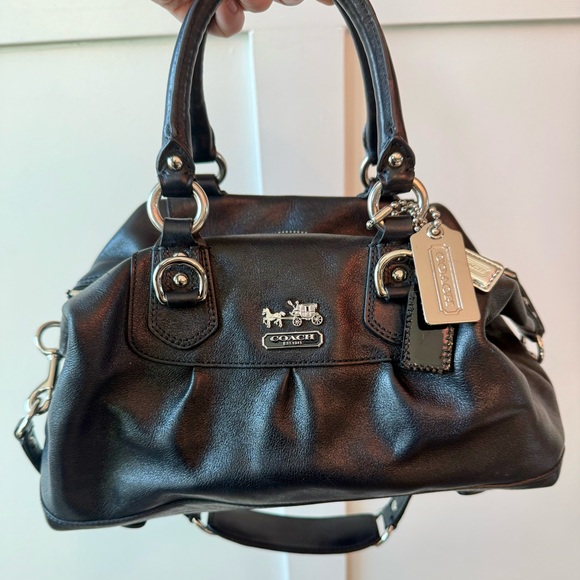 Coach Handbags - Coach Black Leather Satchel